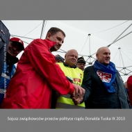 Trade unionists against political  Donald Tusk - IX 2013